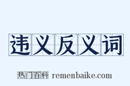 违义反义词是什么意思的图片